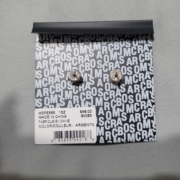 Brand new Marc Jacobs silver earrings - Picture 2 of 2